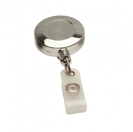 Kartenjojo mit Gürtelansteckclip (silber)