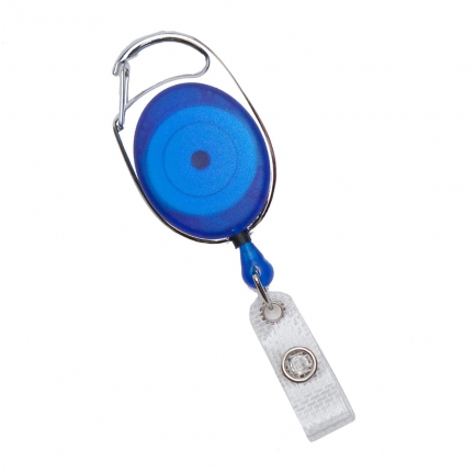 Kartenjojo mit Karabinerhaken (blau)