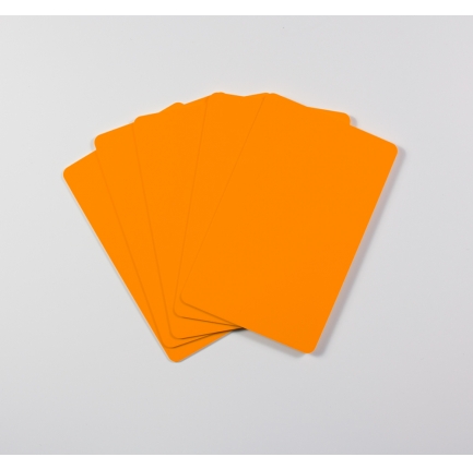 Blanco plastickaarten (oranje)